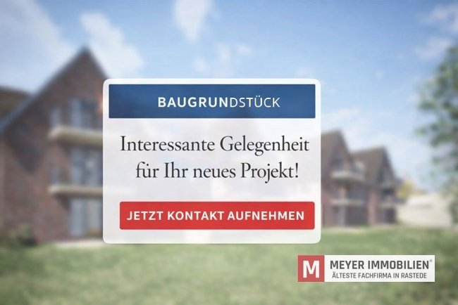 Zentral gelegener Bauplatz für zwei Mehrfamilienhäuser im Ortskern von Rastede (Obj. Nr.: 6586) Zentral gelegener Bauplatz für zwei Mehrfamilienhäuser im Ortskern von Rastede (Obj. Nr.: 6586)
